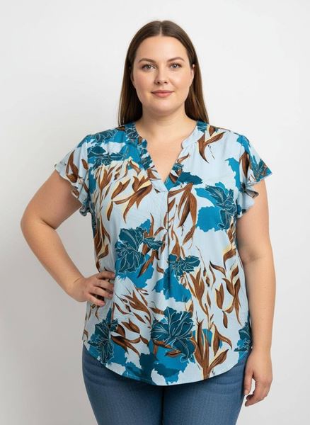 Picture of CURVY GIRL FLORAL TOP